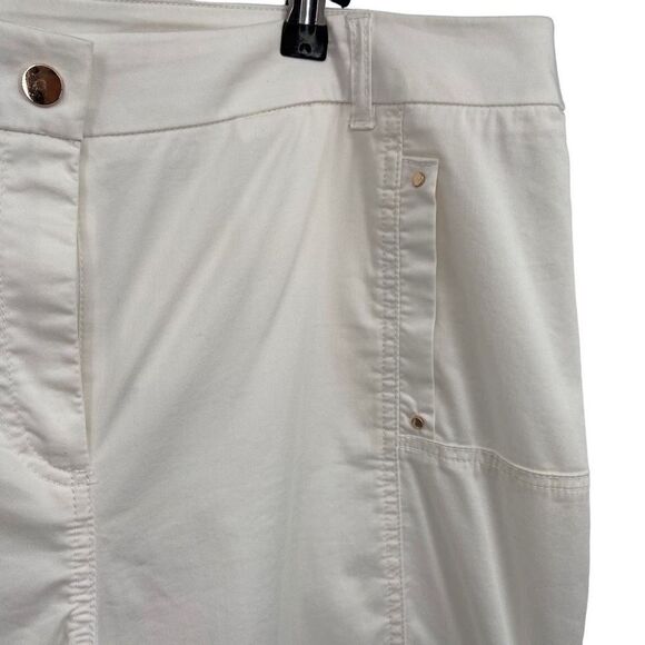 Chico’s Cuffed Bermuda Shorts White NWT Size 16 - Picture 4 of 7
